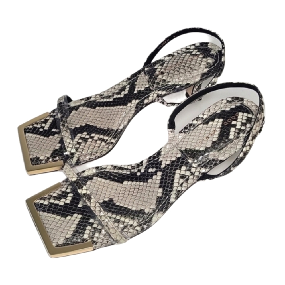 Nwot,Good American Python Stone Square Toe Kitten… - image 2